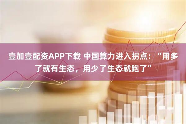 壹加壹配资APP下载 中国算力进入拐点：“用多了就有生态，用少了生态就跑了”
